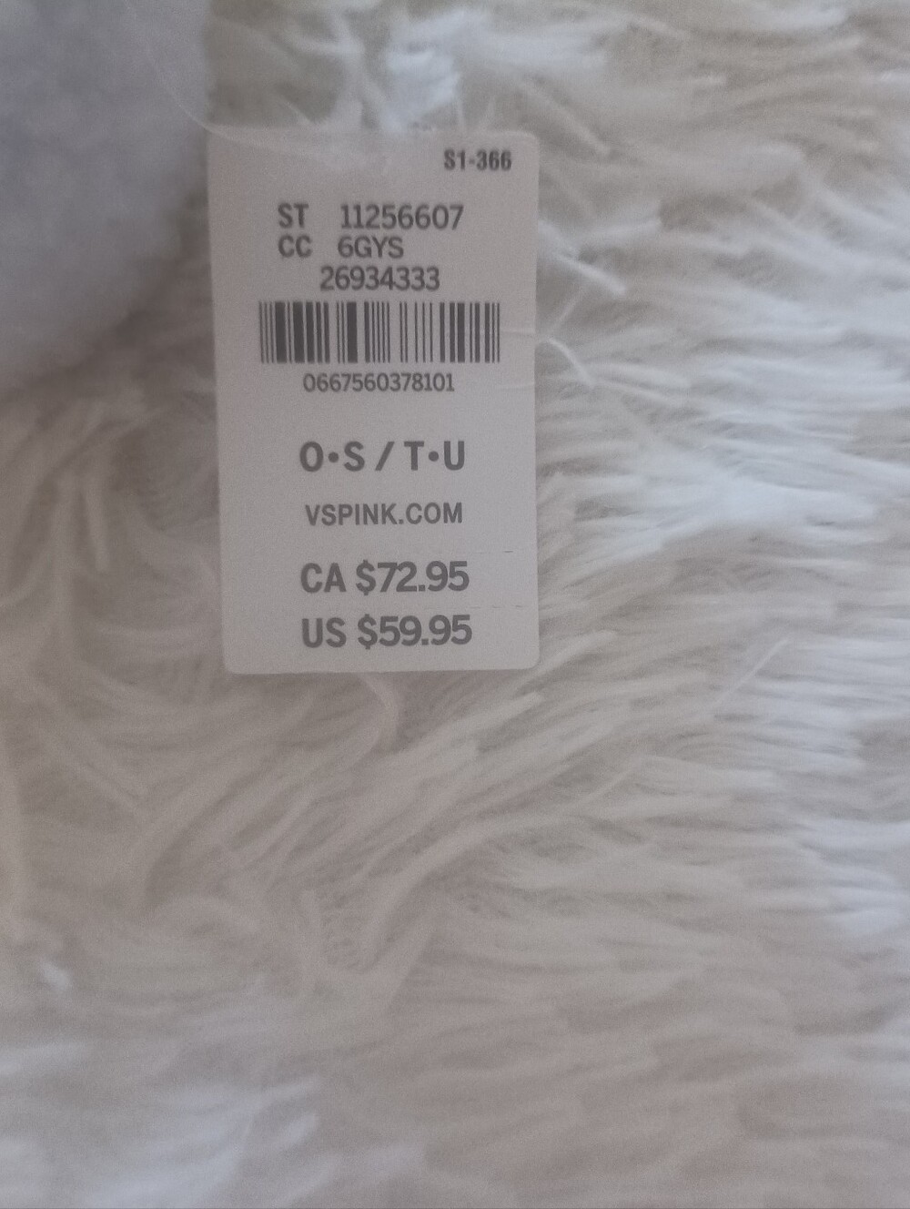 PINK Sherpa Baby Blue Tote NWT 16X12 - Picture 7 of 8